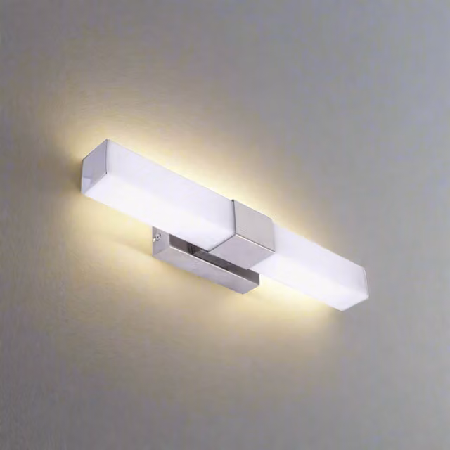 CGC Lighting Amber LED Chrome IP44 Bathroom Over Mirror Wall Light 8W