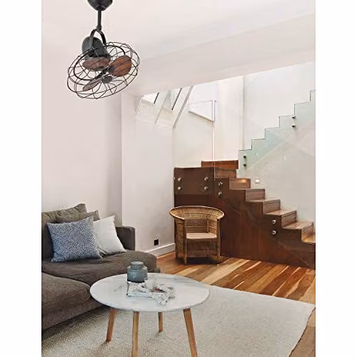 Faro Barcelona Keiki Brown 3-Blade Metal Ceiling Fan, Diameter: 45 cm – 5