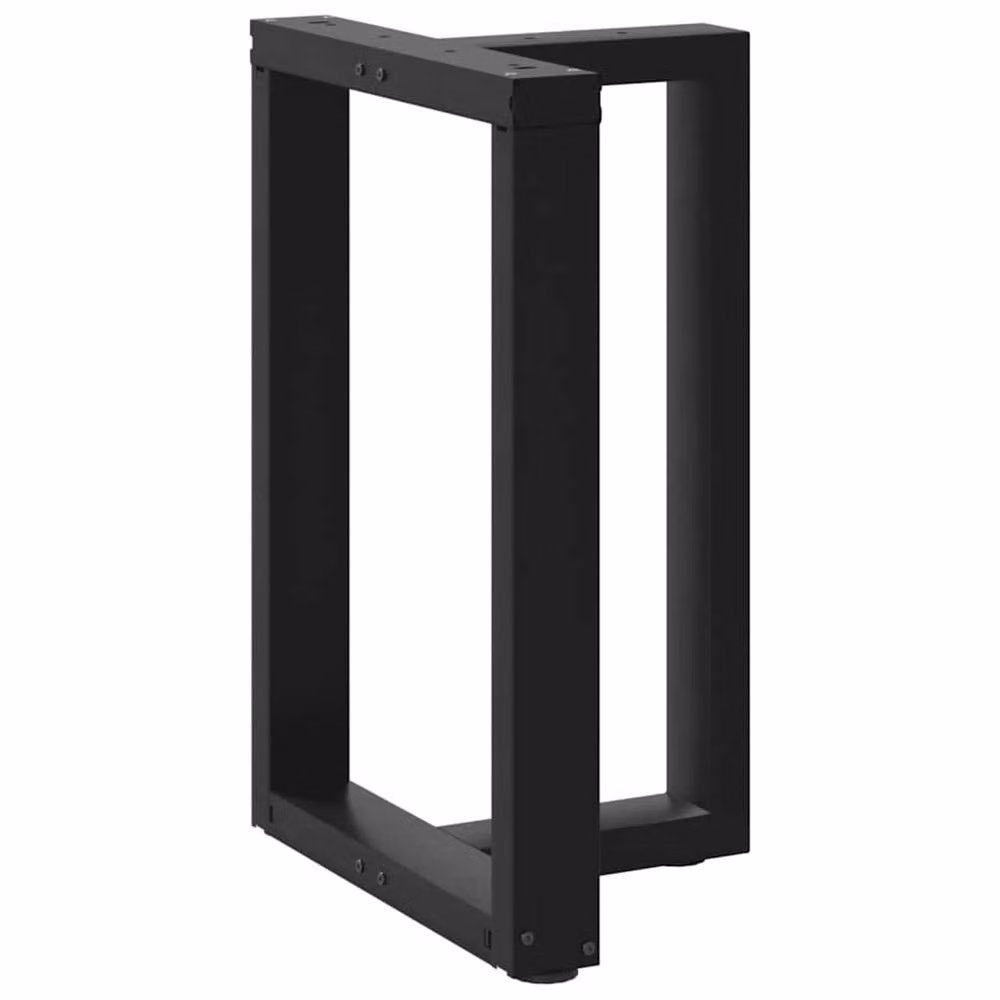 Berkfield Home T-Shaped Dining Table Legs, 2 Piece Black Steel Set, W: 60 cm, D: 35 cm, H: 72-73 cm – 1