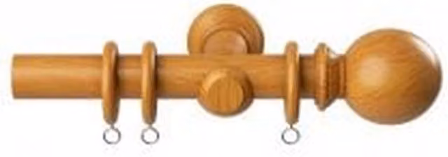 NewEdgeBlinds Curtain Pole Set in Brown and Orange, Length: 130 cm