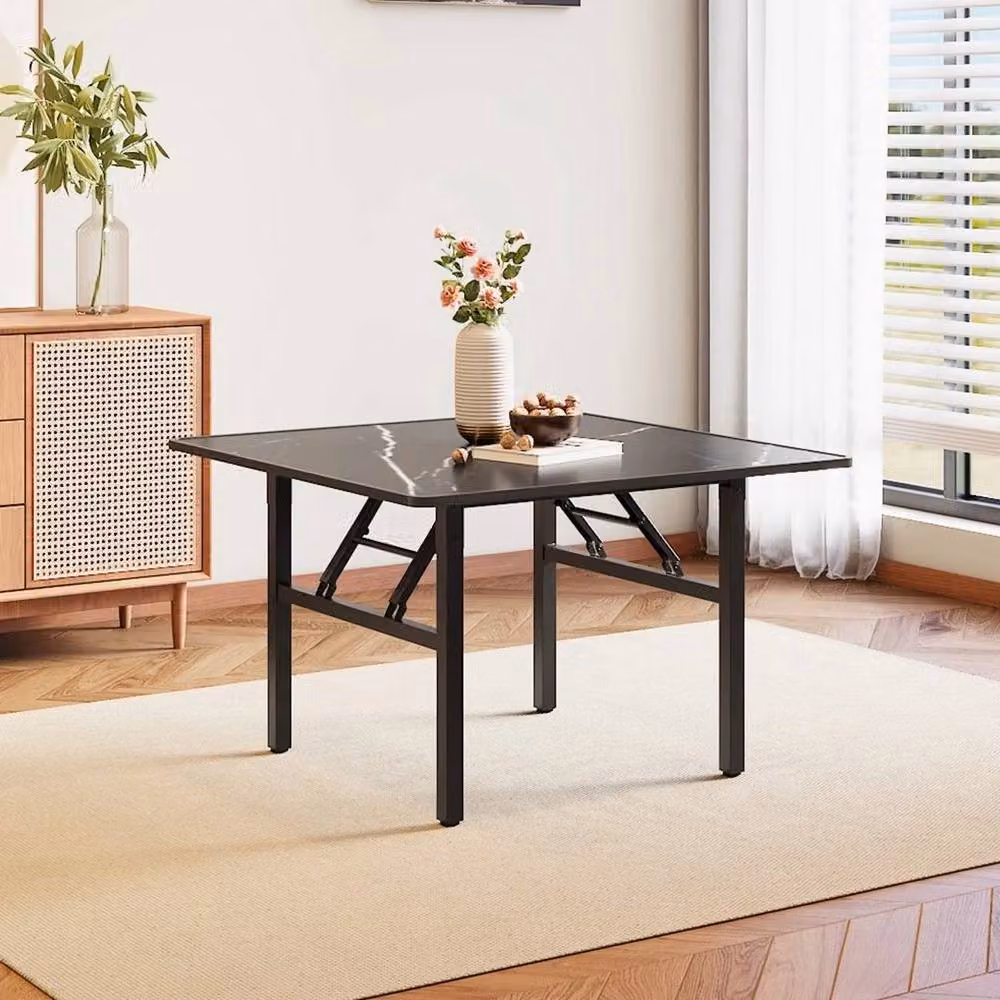 Kelvenix Foldable Square Coffee Table, Black, W/D/H: 60 x 60 x 51 cm – 5