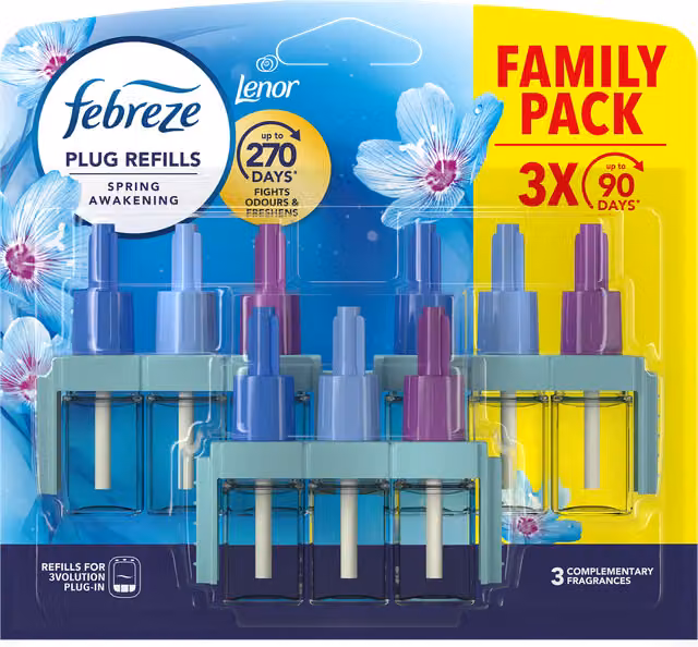 Febreze 3Volution Air Freshener Plug-in Refills Spring Awakening, Pack of 3, 60ml