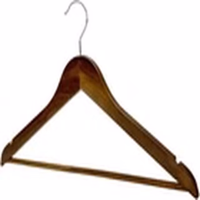 EONLION Natural Wood Suit Hangers with Swivel Hook and Trouser Bar, Brown – 1