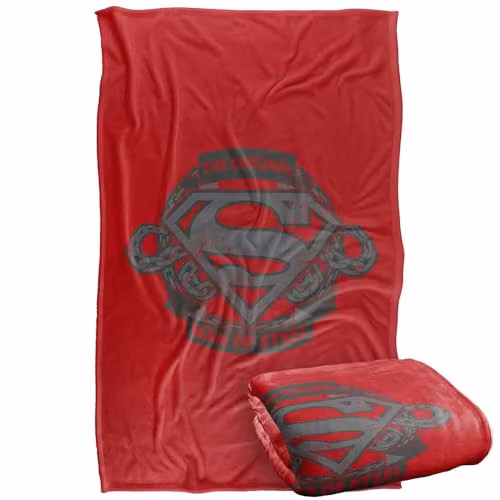 Warner Bros. Superman Man of Steel Silky Touch Super Soft Fleece Throw Blanket, Multicolour, W/D/H: 91 x 147 cm – 1
