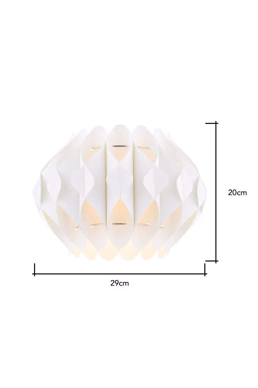 BHS Lighting Landon Easy Fit Fabric Light Shade, White, Diameter: 30 cm, Height: 21 cm – 3