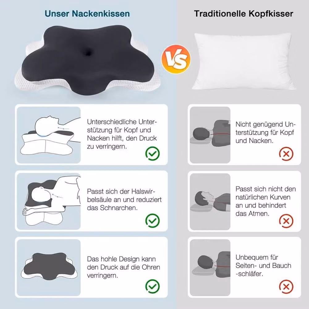 NESTLUNE Grey Memory Foam Cot Pillow for Babies – 4