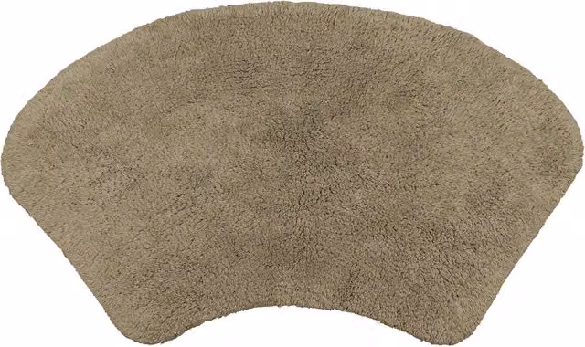 Allure Bath Fashions Semicircular Cotton Curved Shower Mat, Brown, W/D/H: 48 x 80 cm – 1