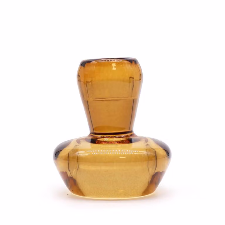 Serenityy Antique Amber Mushroom Glass Flip Dinner Candle and Tealight Holder