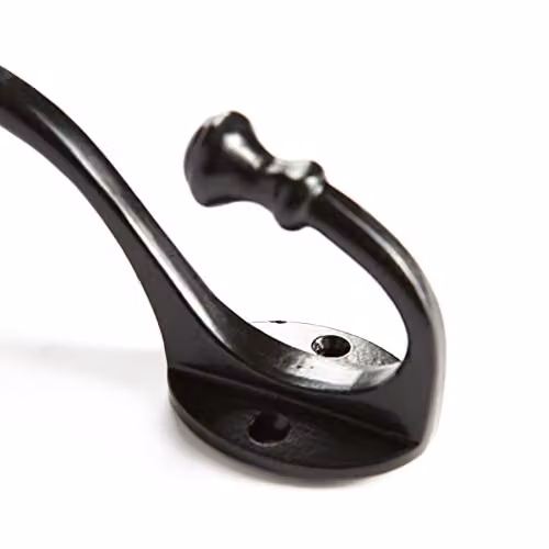 Hammer and Tongs Matt Black Iron Ball End Hat and Coat Hook, Pack of 10, H: 135 mm, W: 35 mm – 3