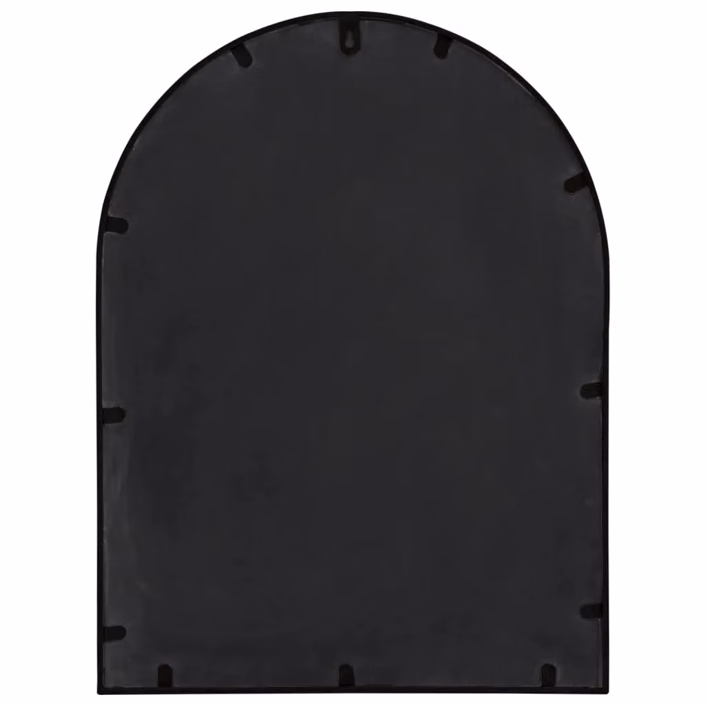 Berkfield Antique Black Metal Garden Wall Mirror, W: 60 cm, H: 45 cm – 3