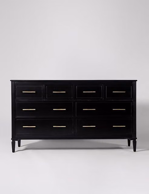 Swoon Claudine 8 Drawer Mango Wood Chest in Black