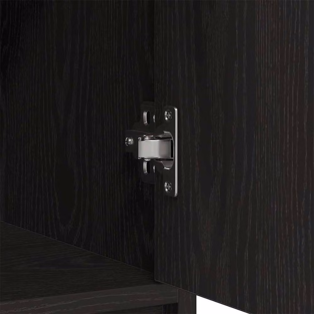 Berkfield Home Modern Sideboard with Drawers and Doors in Black Oak, W/D/H: 70.5 x 34 x 74.5 cm – 5