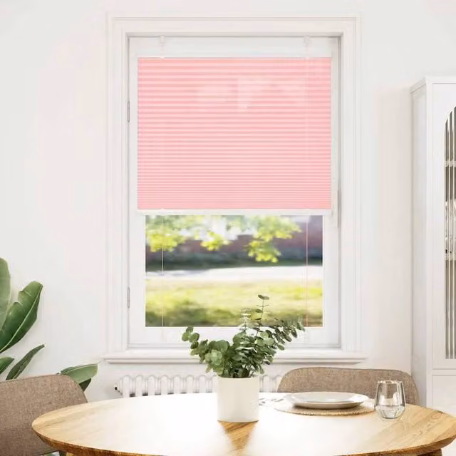 Berkfield Home Single Pleat Corded Blind in Pink, W: 80 cm, H: 100 cm, Polyester