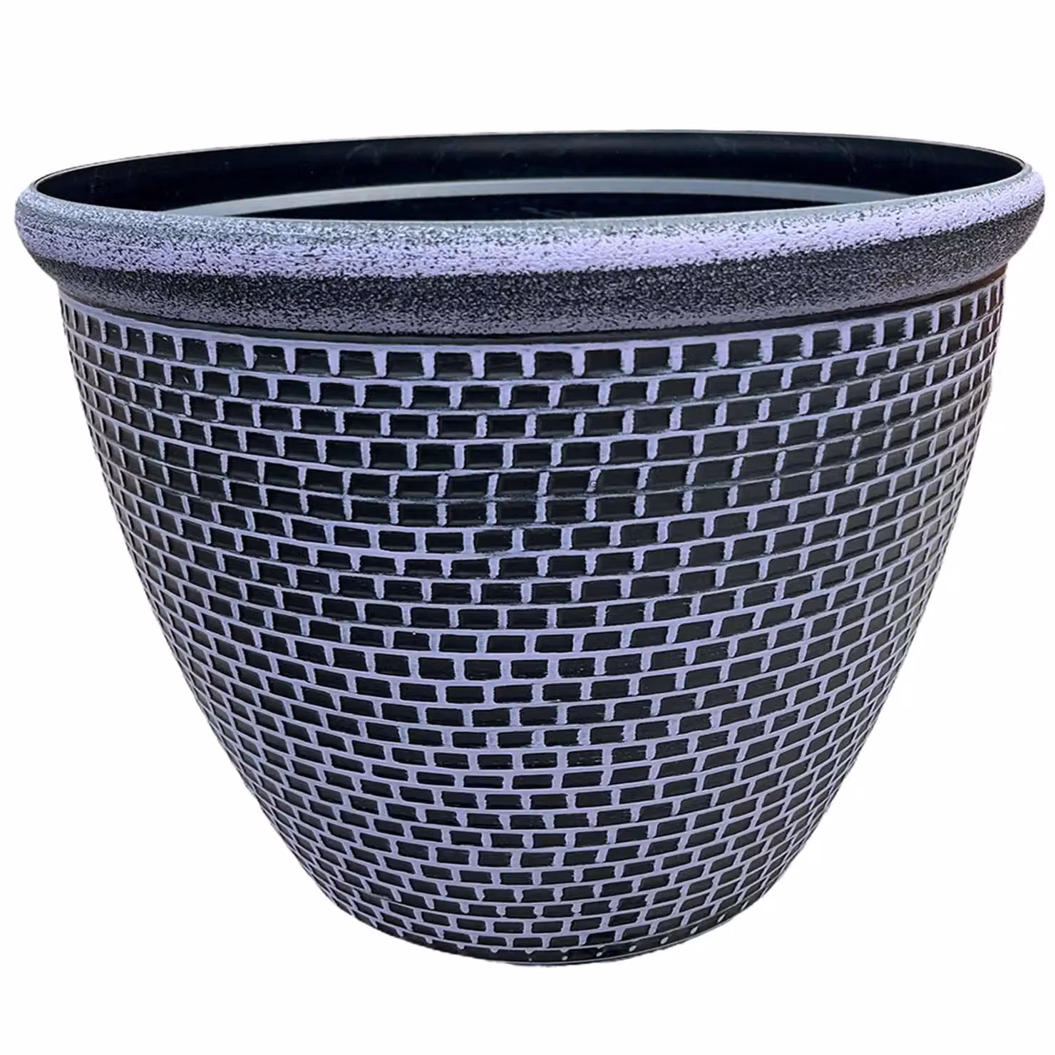 Gr8 Garden Cromarty Round Plastic Plant Pot Planter, Purple, Pack of 2, Diameter: 36 cm – 3