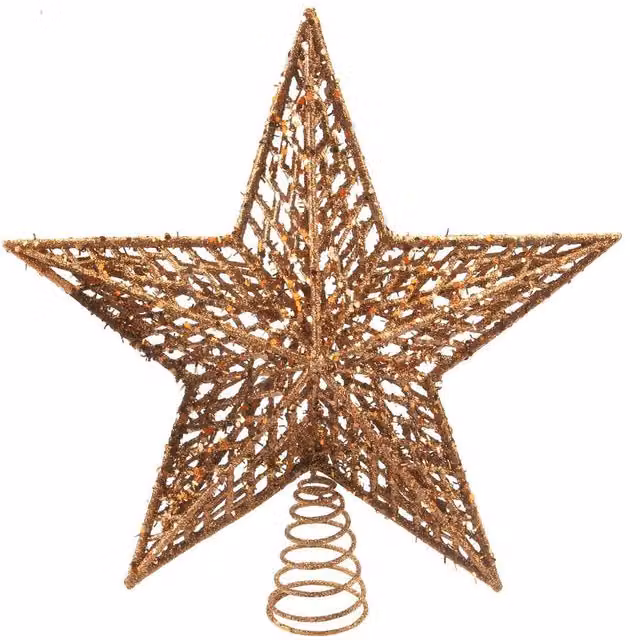 VFM e-Store Gold Metal Christmas Star Tree Topper W: 33 cm, H: 29 cm – 1