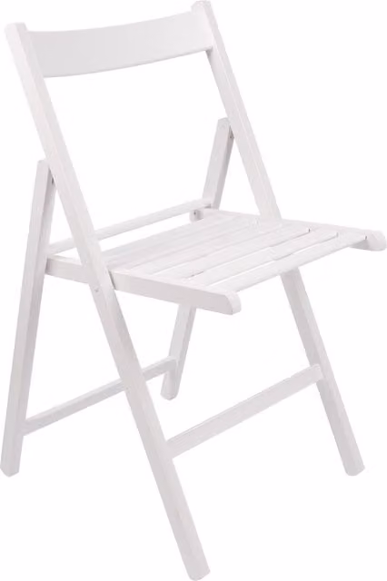 Harbour Housewares White Lacquered Beech Wood Folding Dining Chair