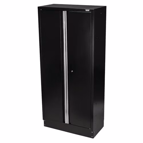 Draper Bunker Industrial Black Metal Tall Floor Cabinet, H 200 cm x W 91.5 cm x D 45.8 cm – 1