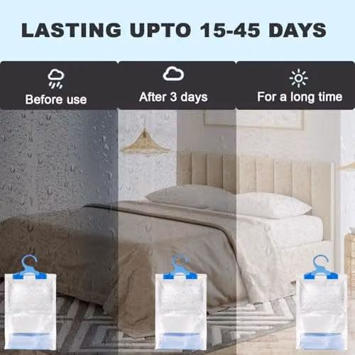 MantraRaj Pack of 12 Hanging Interior Wardrobe Dehumidifiers in White – 3