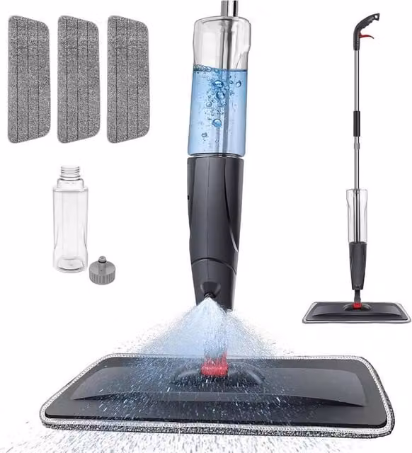 EONLION Grey Microfibre Spray Mop with 100 cm Handle – 1