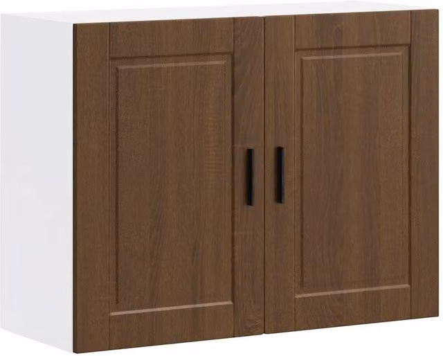 Berkfield Home Porto Kitchen Wall Cabinet in Brown Oak Engineered Wood
