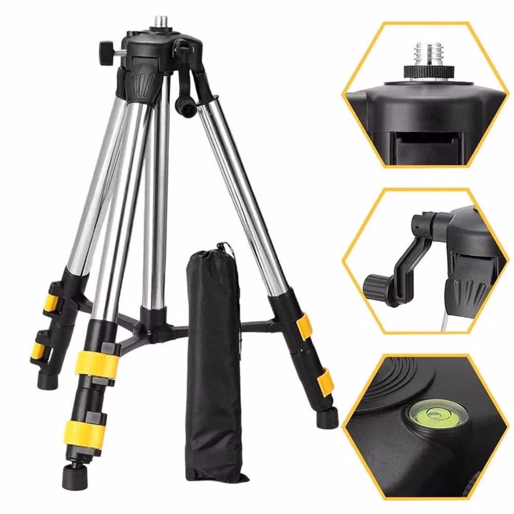 FLAVORA Adjustable Stainless Steel Tripod Stand with Extension Bar, Black – 3