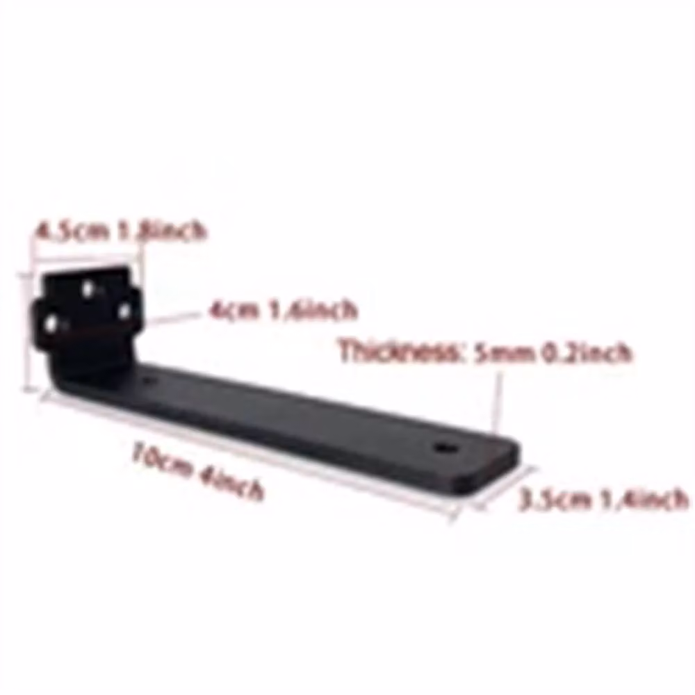 Nordara 8 Pack Black Iron Wall Mounted Floating Shelf Brackets – 2