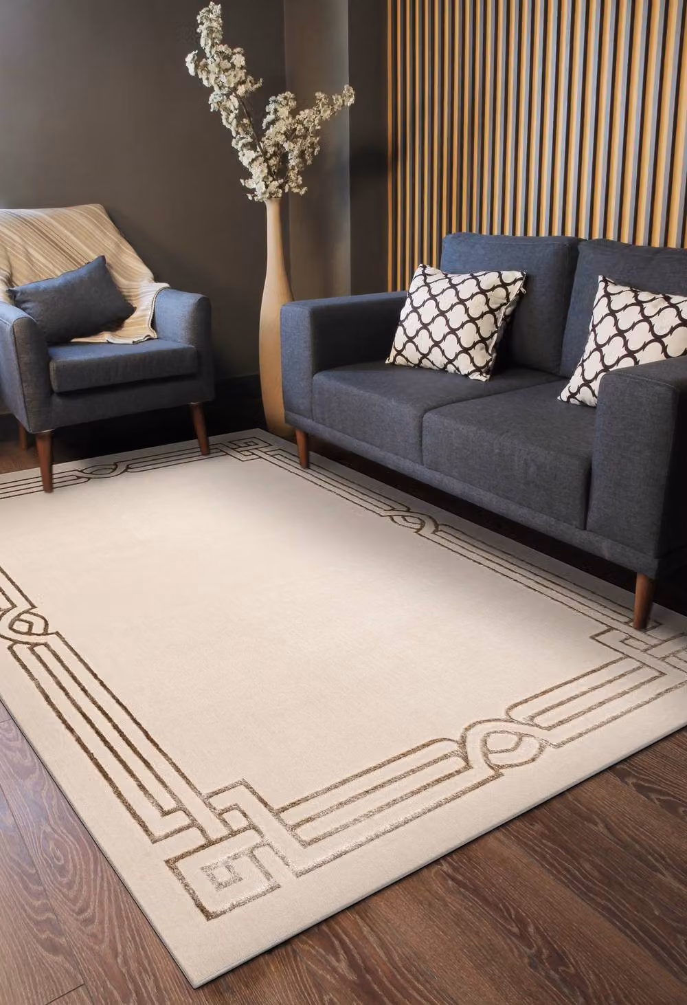 RugsX Allure Geometric Modern Rug in Beige, W: 160 cm, D: 220 cm – 2