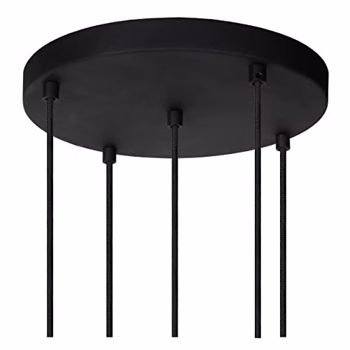 Lucide Marius Dimmable Adjustable Cluster Pendant Light in Black with Transparent Glass, Diameter: 55 cm – 4