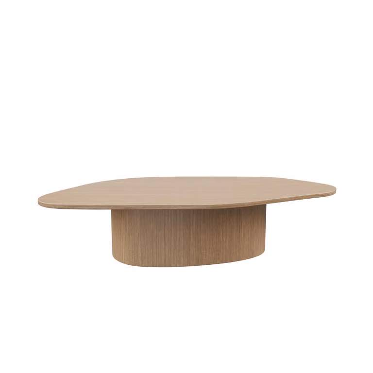 Dome Deco YIMA Oval Coffee Table in Beige Wood