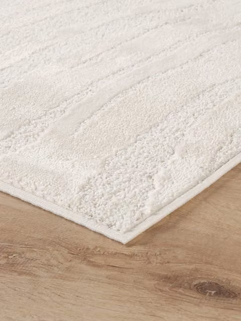 Desire Rugs Modern Stone Look Rectangular Area Rug in Beige and White, W: 220 cm