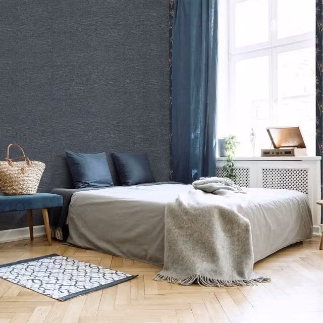 Superfresco Easy Heritage Texture Wallpaper in Blue