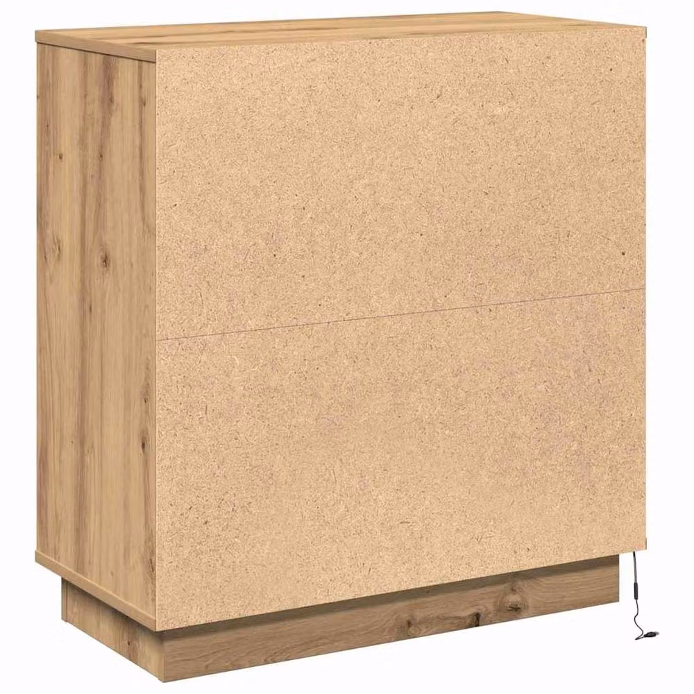 Berkfield Home Artisan Oak Sideboard with Integrated LED Lighting, Brown, W/D/H: 75 x 35 x 71 cm – 5
