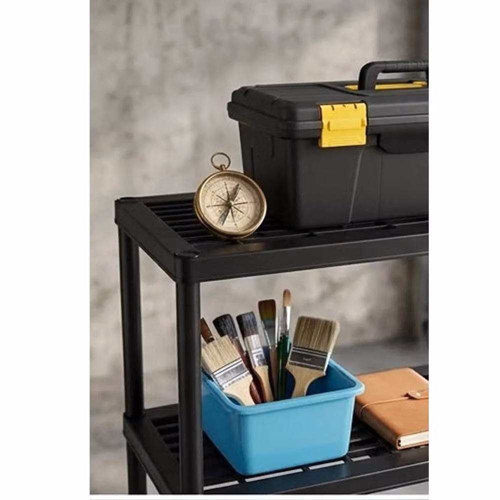 PAWNORA 4 Tier Plastic Storage Shelving in Black – 2