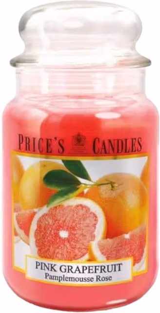 Price's Candles Pink Grapefruit Scented Glass Jar Candle