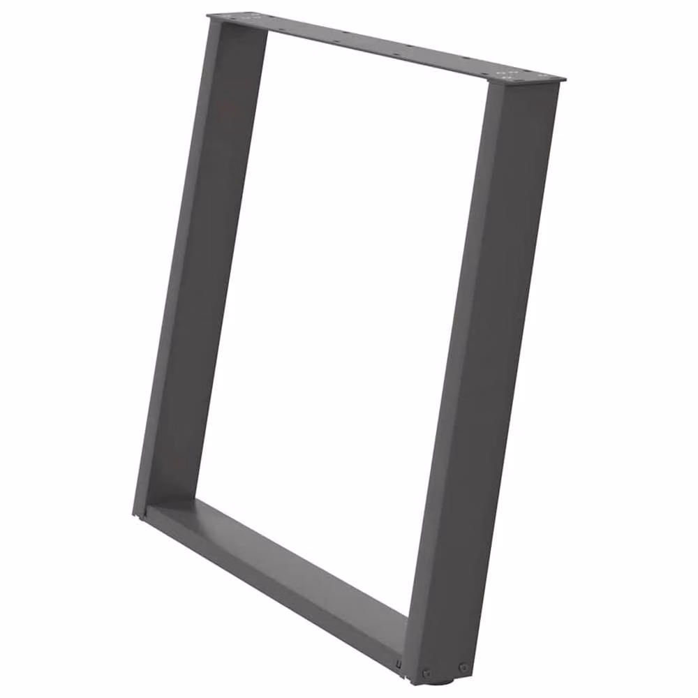 Berkfield Home Modern vidXL U-Shaped Dining Table Legs, 2 Pieces, Anthracite, H: 72 cm, W: 100 cm – 2