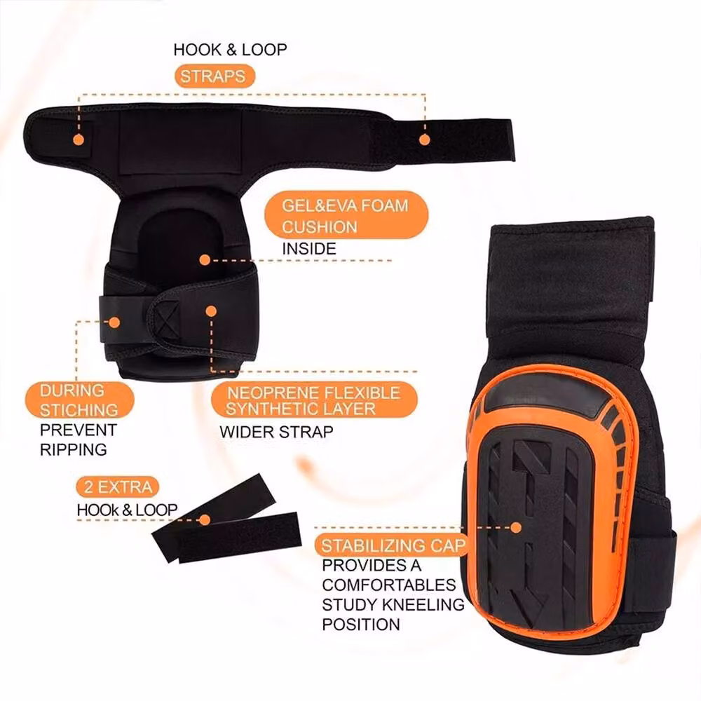 SPETLEK Heavy Duty Knee Pads with Gel Cushion, 2-Piece Set, Black and Multicolour – 3