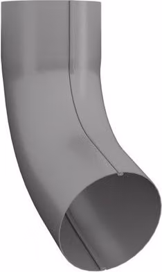Lindab Steel Downpipe Bend with Socket 70-100mm in Anthracite Metallic Grey