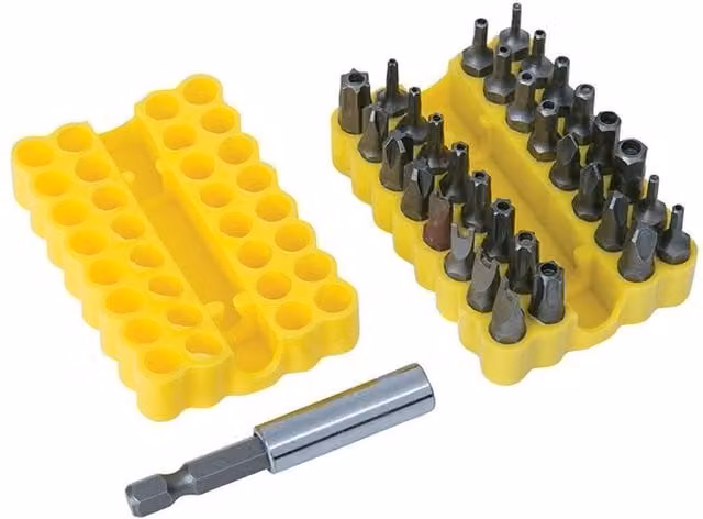 Bluespot Tools 33 Piece Chrome Vanadium Security Screwdriver Bit Set in Multicolour