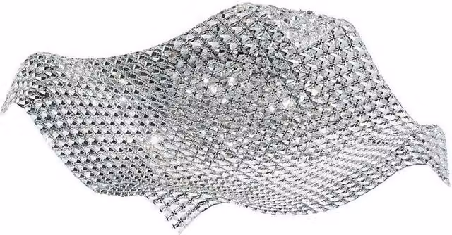 Netlighting RUMBA Transparent Crystal Ceiling Light in Clear, W/D/H: 72 x 16 x 72 cm