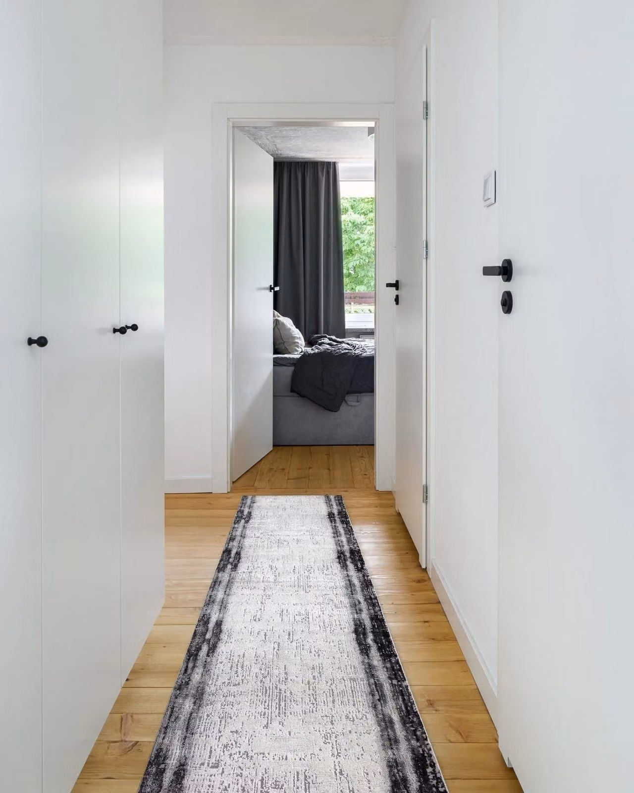 RugsX Modern Tuls Abstract Runner in Grey, W: 90 cm, L: 320 cm – 3