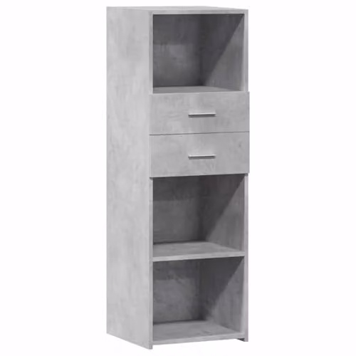 vidaXL Highboard in Concrete Grey, MDF, W/D/H: 40 x 42.5 x 124 cm – 1
