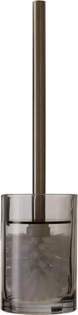 Orsina Ridley Freestanding Toilet Brush and Holder Set in White and Transparent Glass with Stainless Steel – 2
