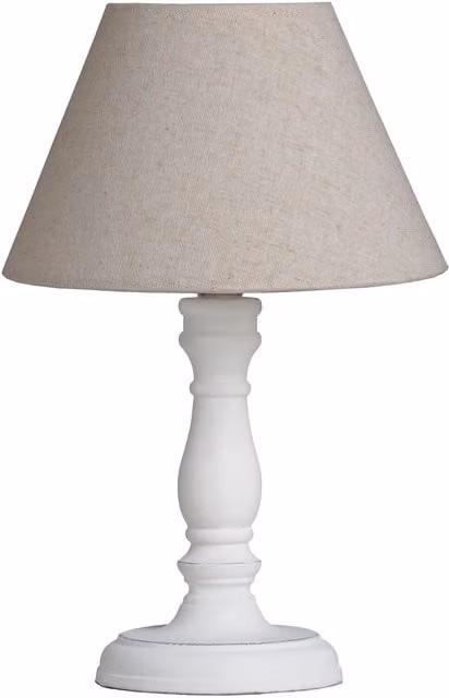 KDMK Cyrene Contemporary Table Lamp in Beige with Wood and Ceramic Details