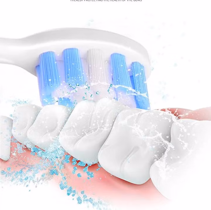 Leaper Adult 6-Speed Soft Bristle Electric Sonic Toothbrush in White