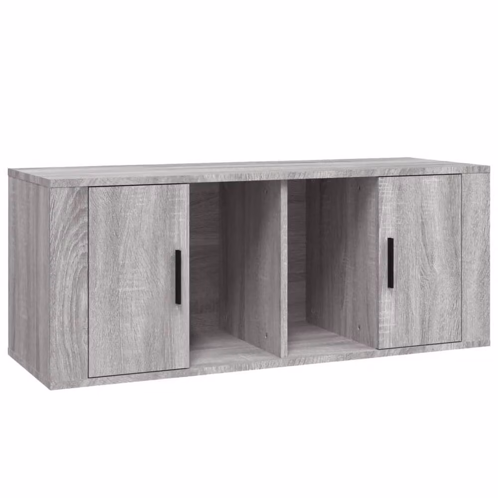 Berkfield Home Grey Sonoma TV Cabinet in Engineered Wood W/D/H: 100 x 35 x 40 cm – 2