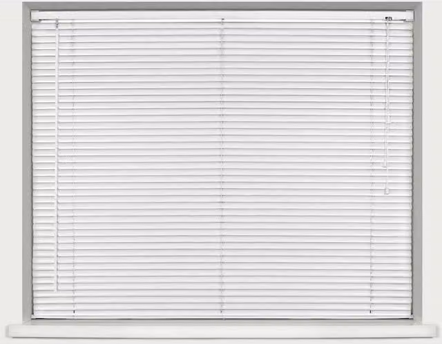 Caecus White Plastic Venetian Blind, Width: 210 cm, Height: 45 cm
