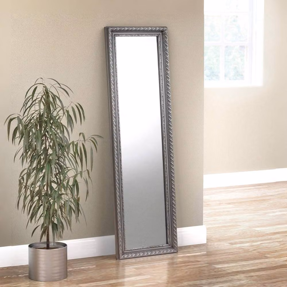 Cheshire Velora Pewter Full Length Dressing Mirror in Grey, H 128.0 cm x W 38.0 cm – 2
