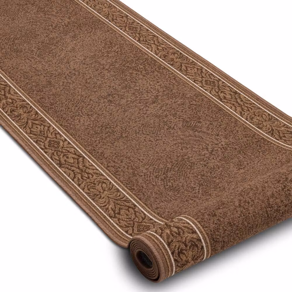 RugsX Sttropez Anti-Slip Runner in Brown, W: 100 cm, L: 390 cm – 2