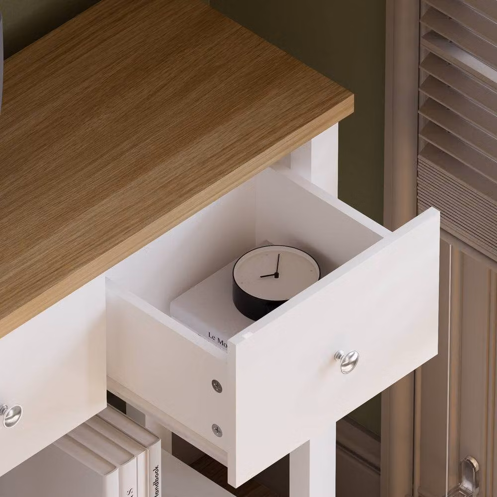 Vida Designs Arlington 3 Drawer Console Table in White – 3
