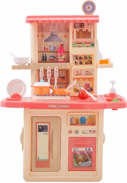 Kidkid Role Play Cooking Playset with Lights and Sounds in Pink